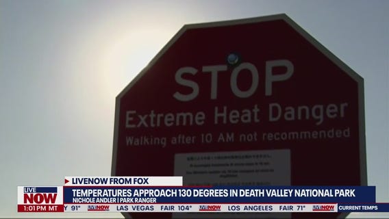 Death Valley approaches 130 degrees