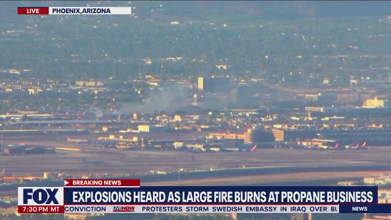Explosions after propane company catches fire