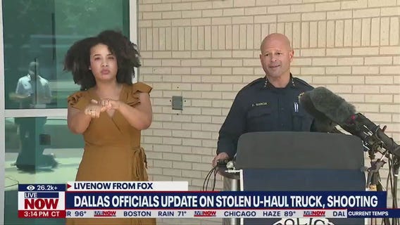 Dallas police shoot suspect who rammed stolen U-Haul into police car