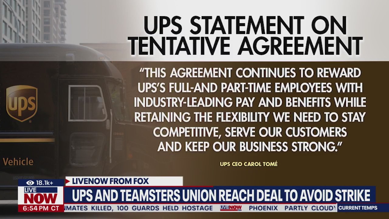 UPS reaches tentative deal, likely averting strike