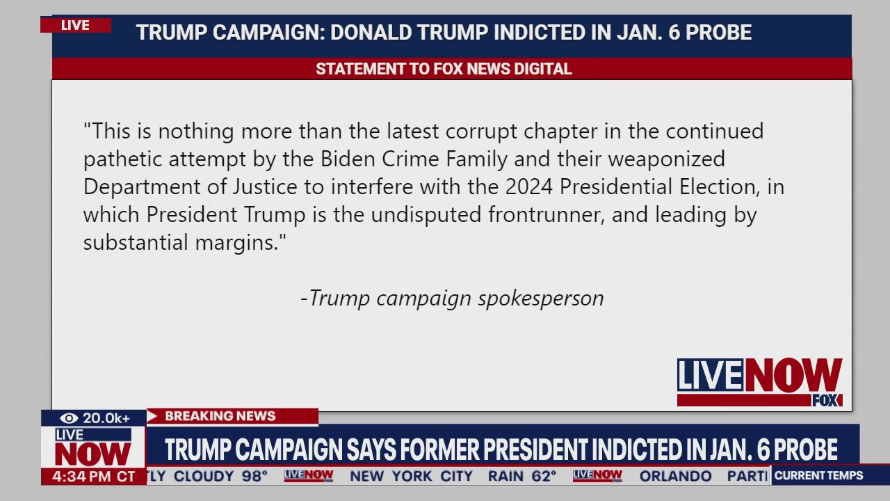 Trump indicted over efforts to undo 2020 election