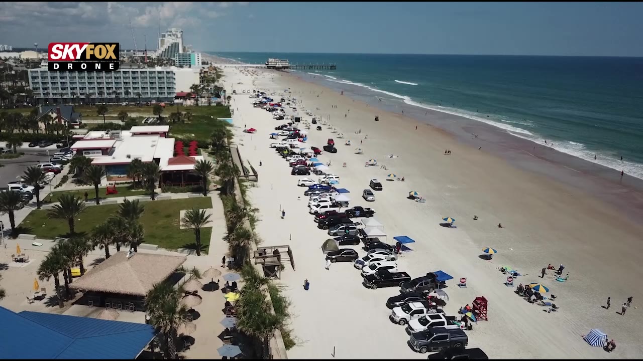 SKYFOX Drone footage captured Labor Day crowds at Daytona Beach