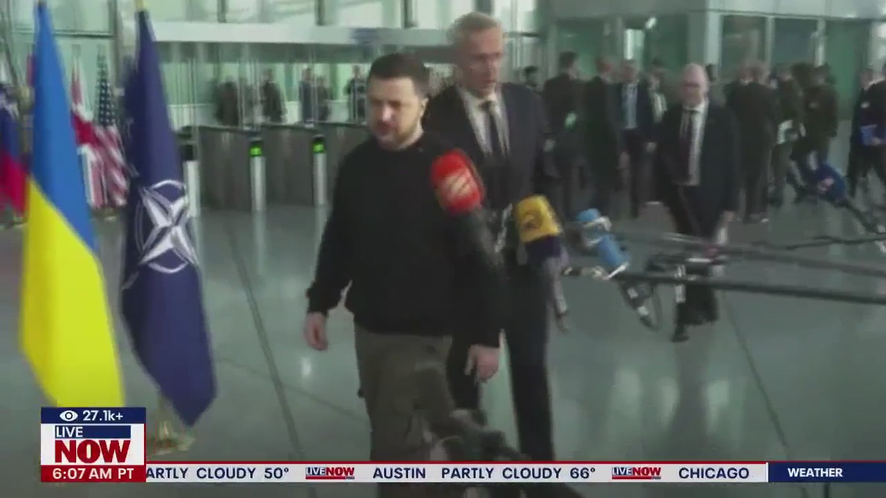 Zelenskyy alongside Stoltenberg on Israel