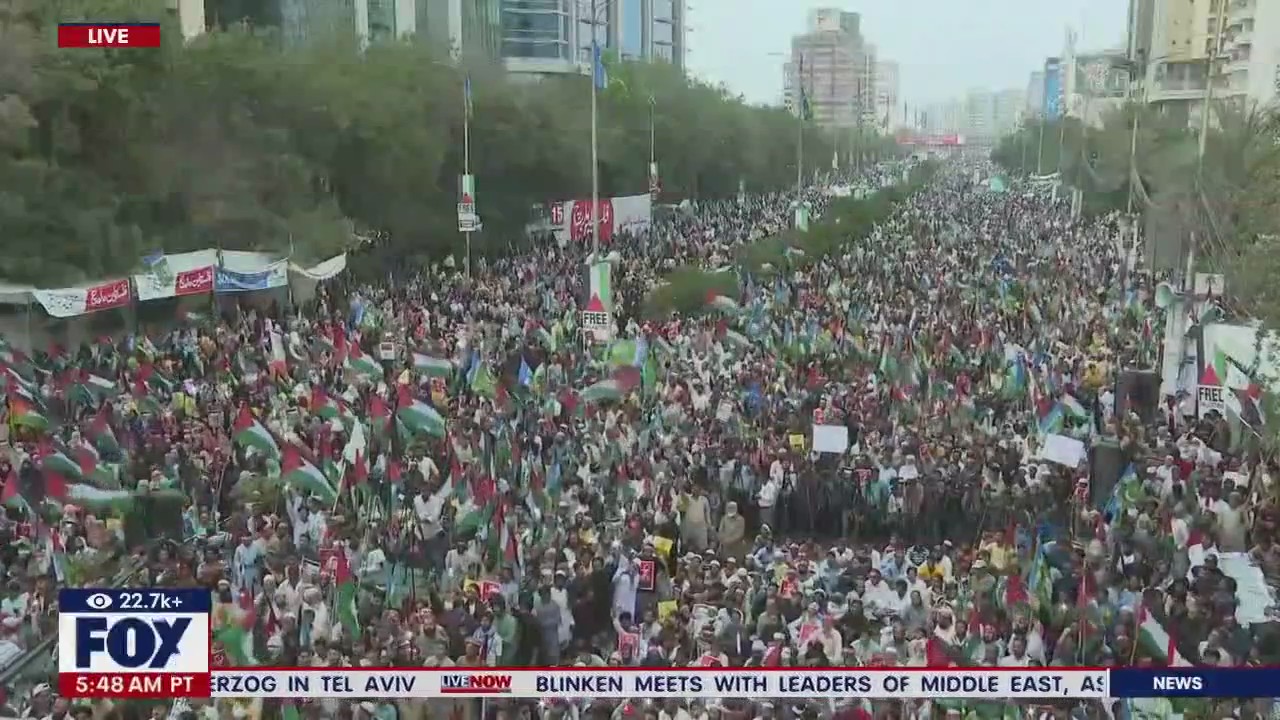 Thousands rally for Palestinians in Pakistan