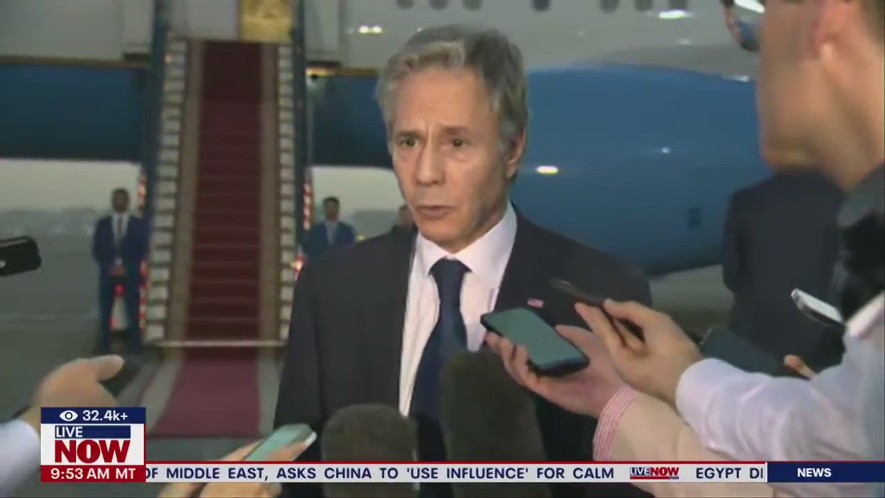 Blinken comments on tarmac in Cairo, Egypt