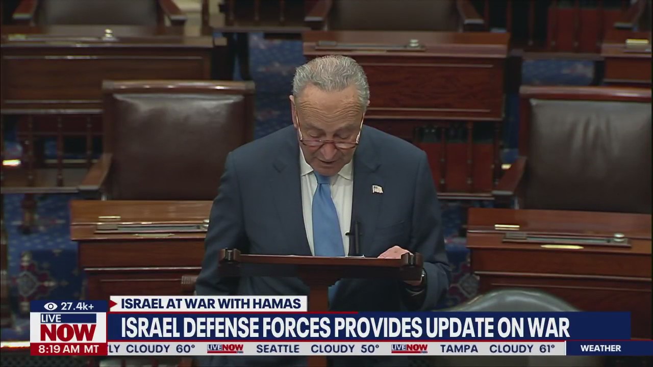 Sen. Schumer speaks on Israel-Hamas war