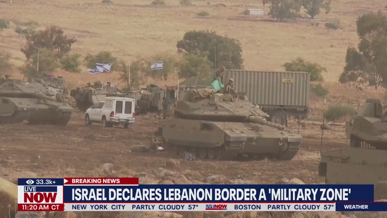 Israel declares Lebanon border a 'Military Zone'