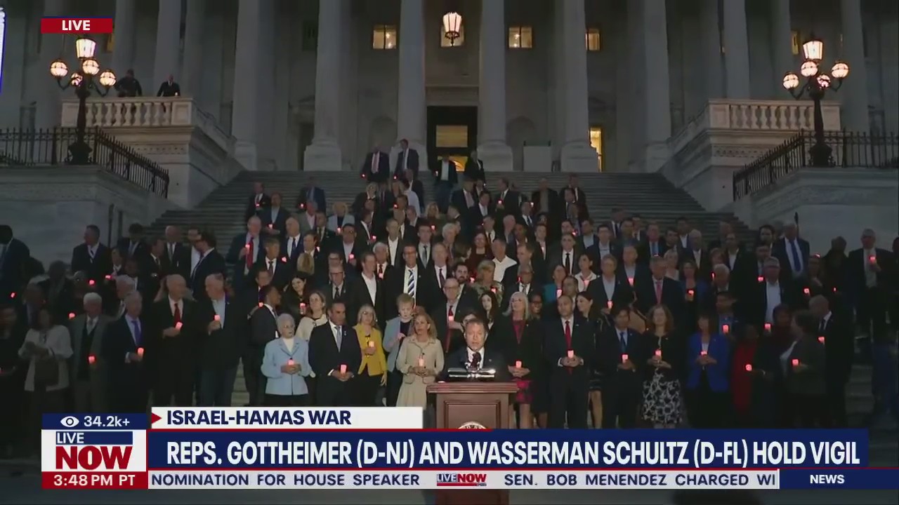 Israel at war: Members of Congress hold vigil