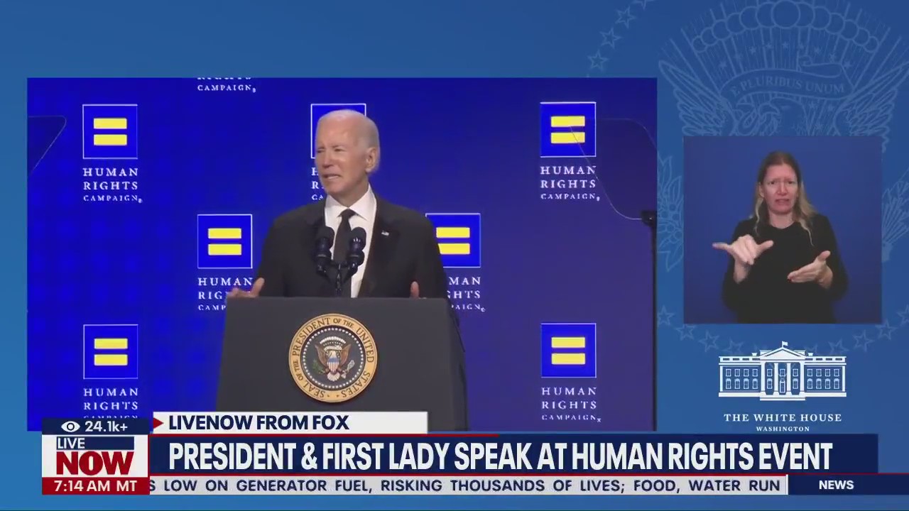 Biden speaks at Human Rights Campaign event