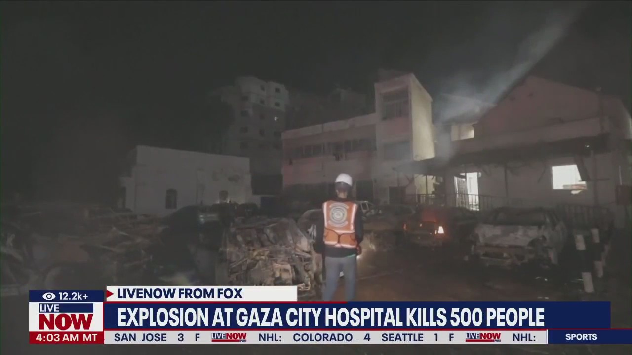 Protests in West Bank over hospital explosion