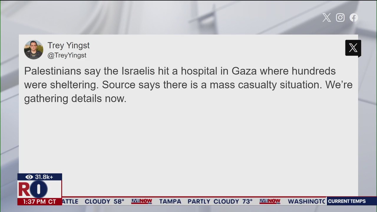Gaza hospital attack: Hundreds feared dead