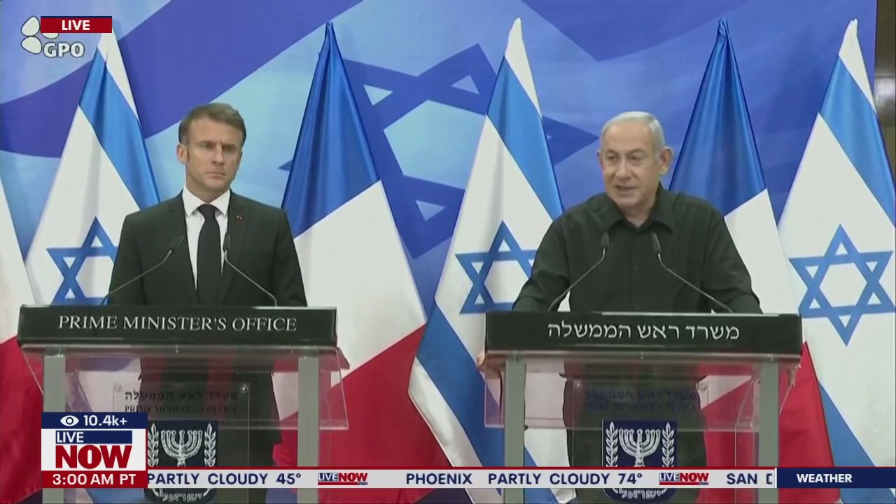 Israeli PM Netanyahu meets with French president
