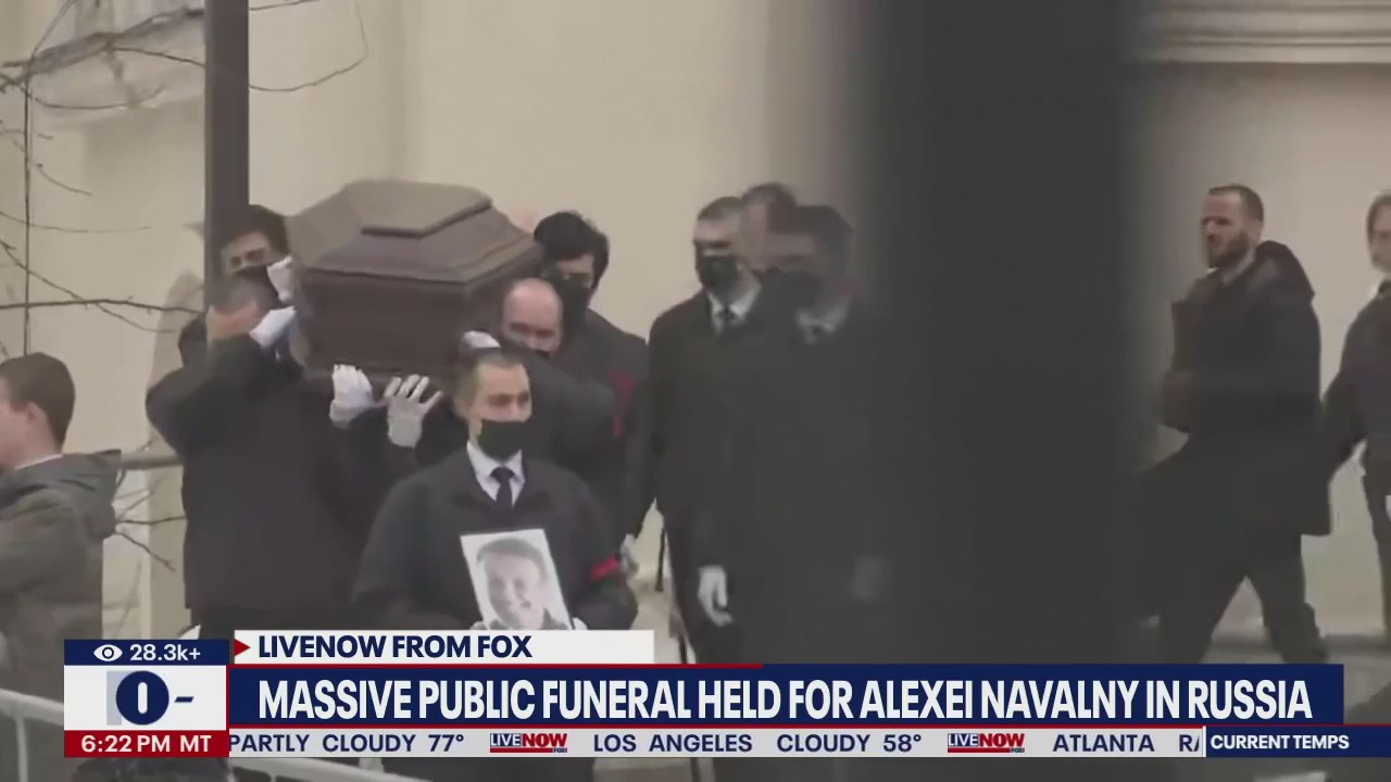 Funeral held for Russian opposition leader Navalny