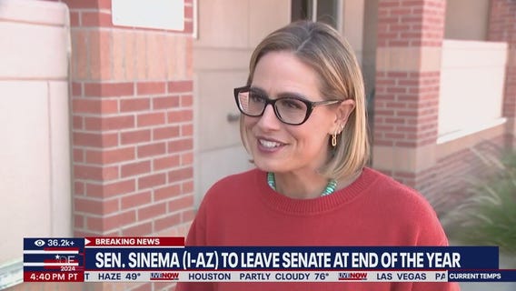 Arizona's Sinema to leave Senate at end of year