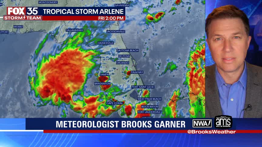 Tropical Storm Arlene forms in the Gulf