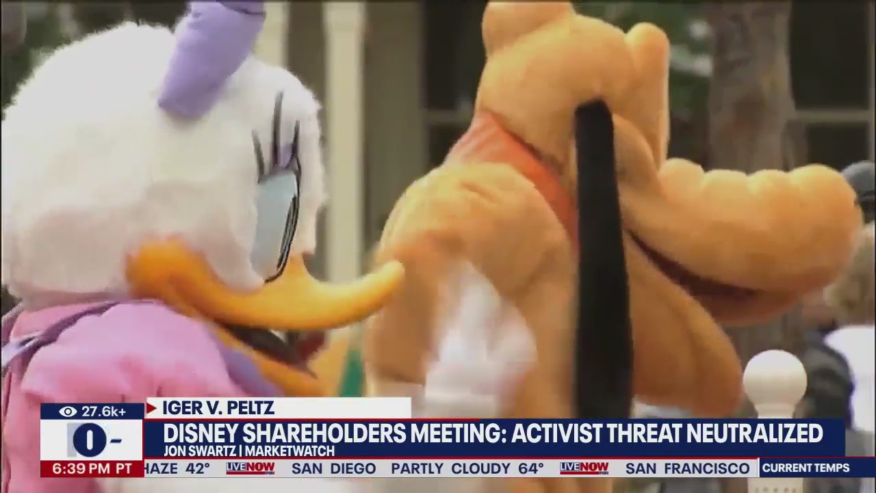 Disney shareholders back CEO, dismiss threat