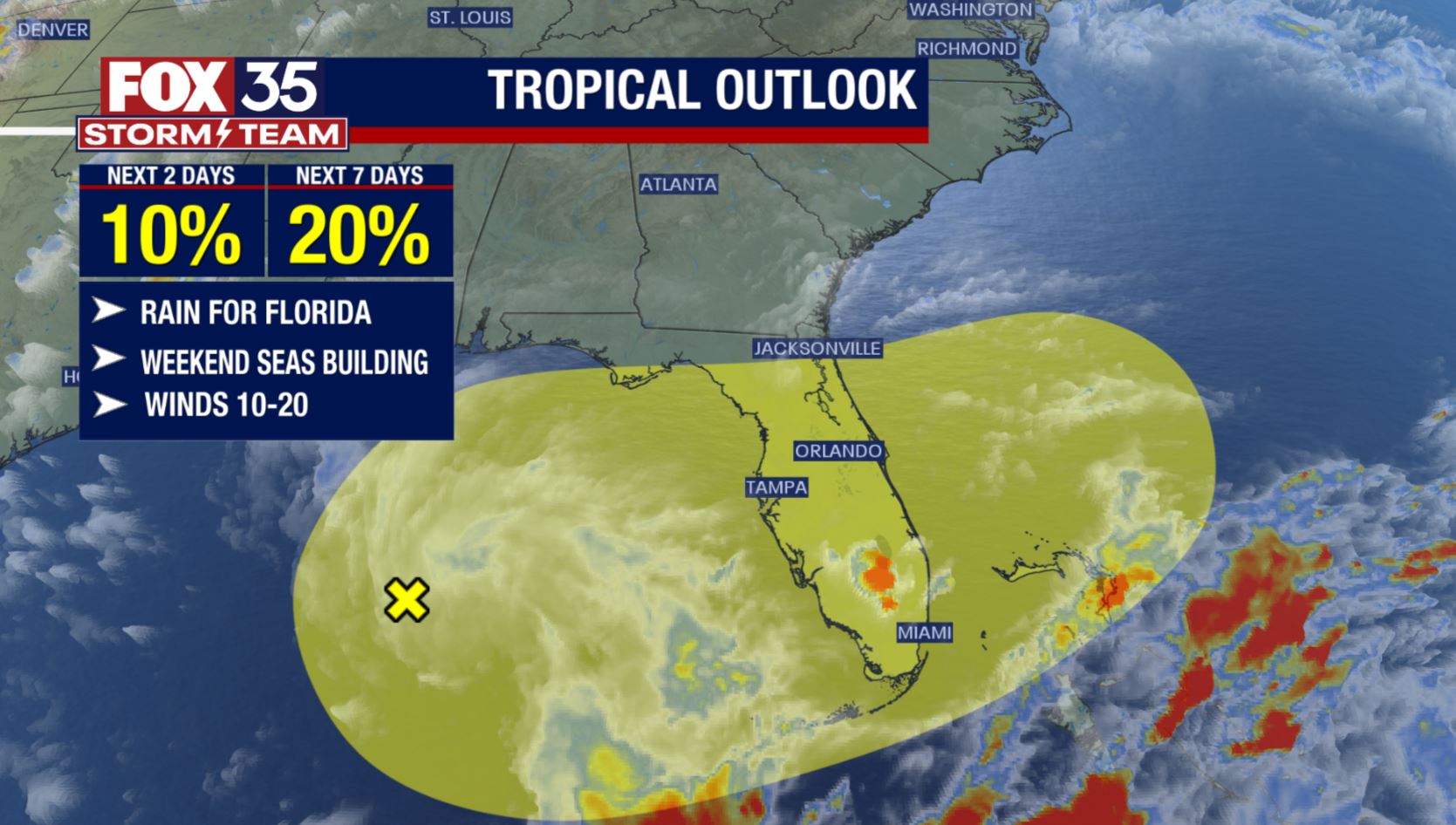 Disturbance to bring heavy rain to Florida | FOX 35 Orlando