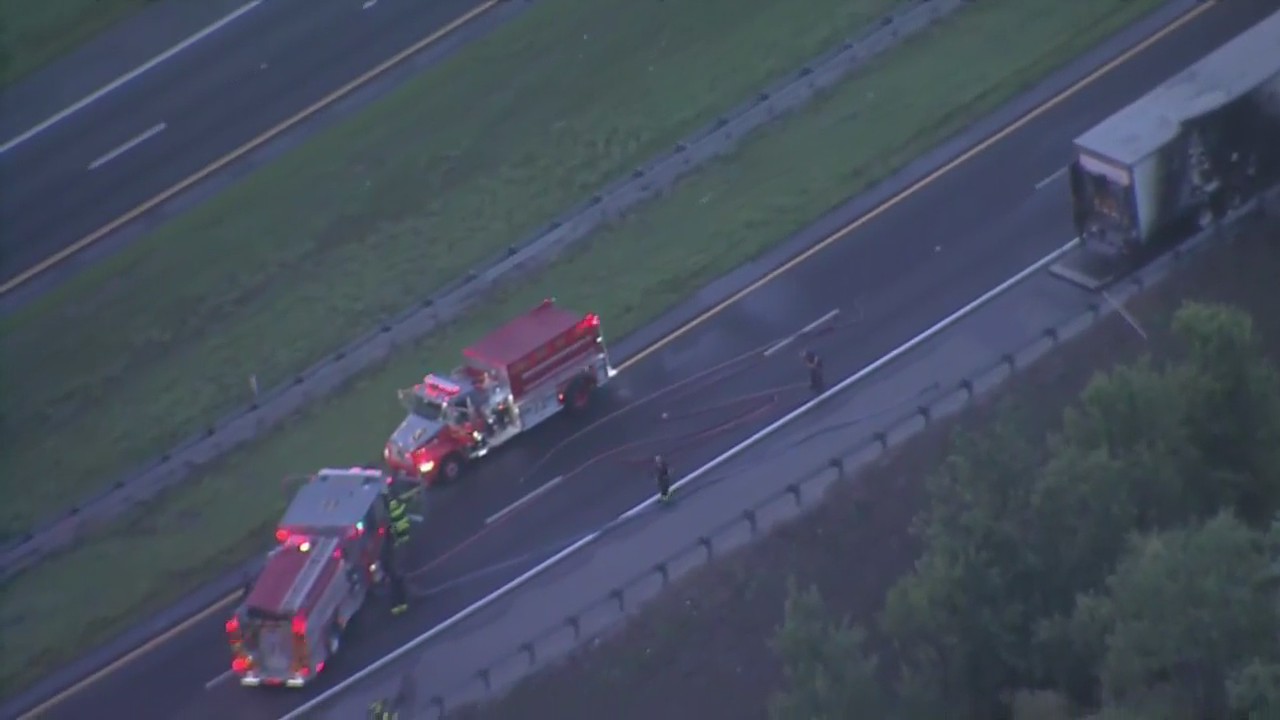 Chopper: Semi fire blocking SB 429 in Osceola County | FOX 35 Orlando