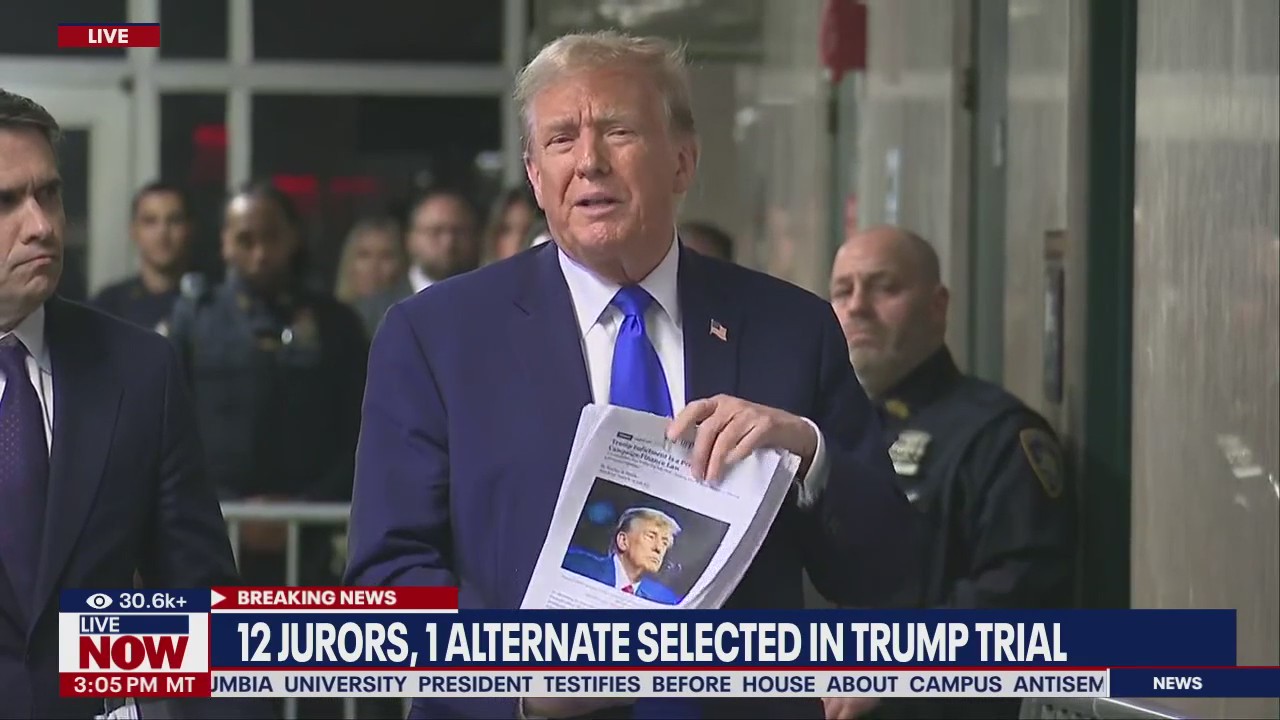 Trump speaks after a 12 jurors, 1 alternate seated in hush money trial ...