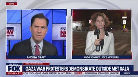 Gaza war protesters gather outside Met Gala