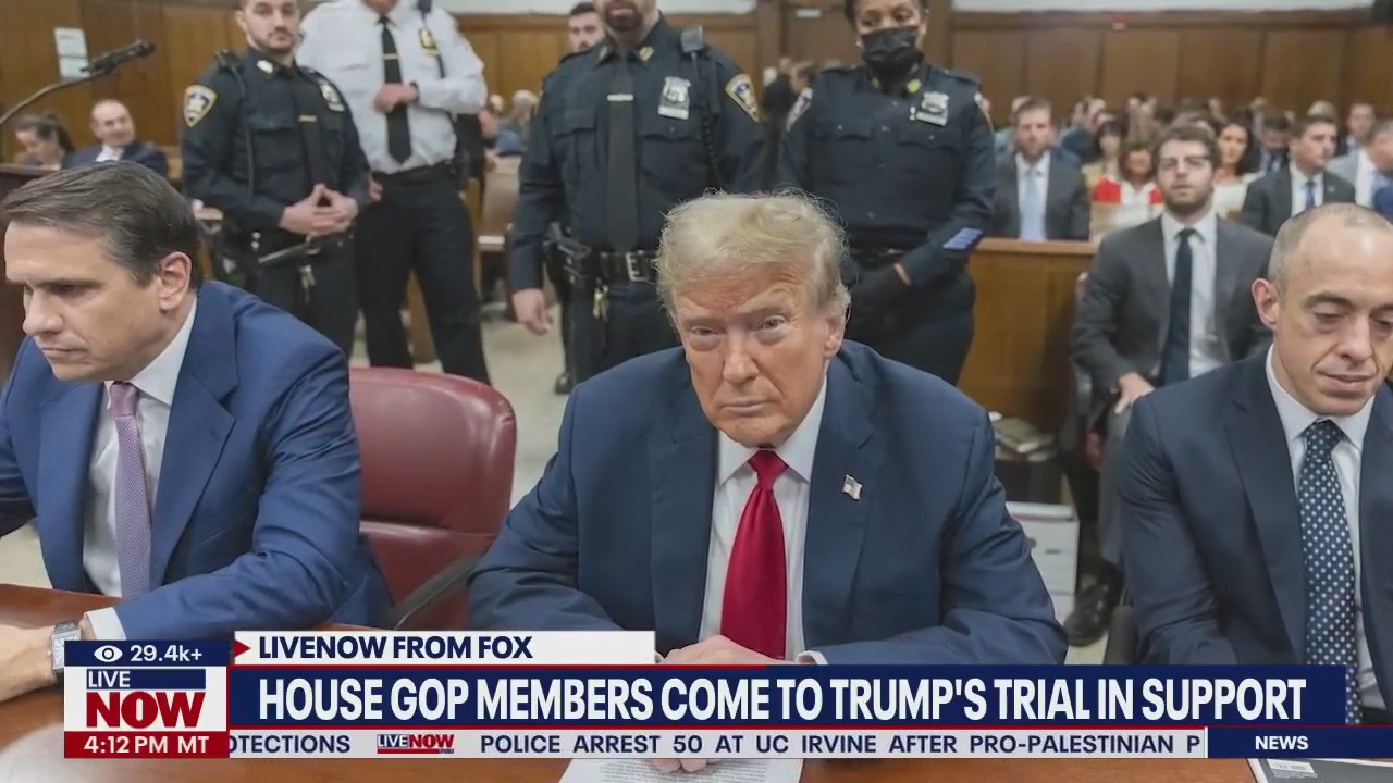 House GOP members come to Trump's trial in support | LiveNOW from FOX