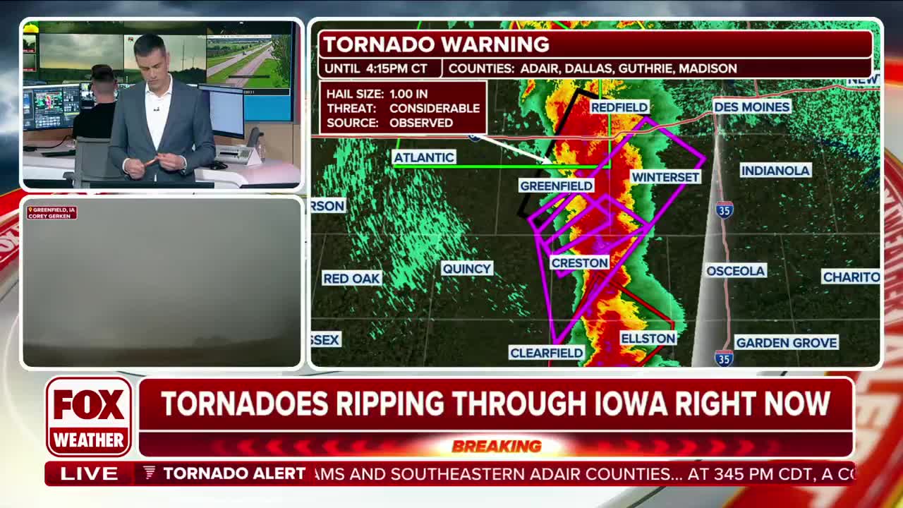 Extensive tornado damage spotted in Greenfield