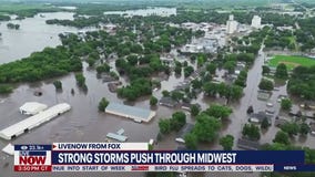 Strong storms push through the Midwest
