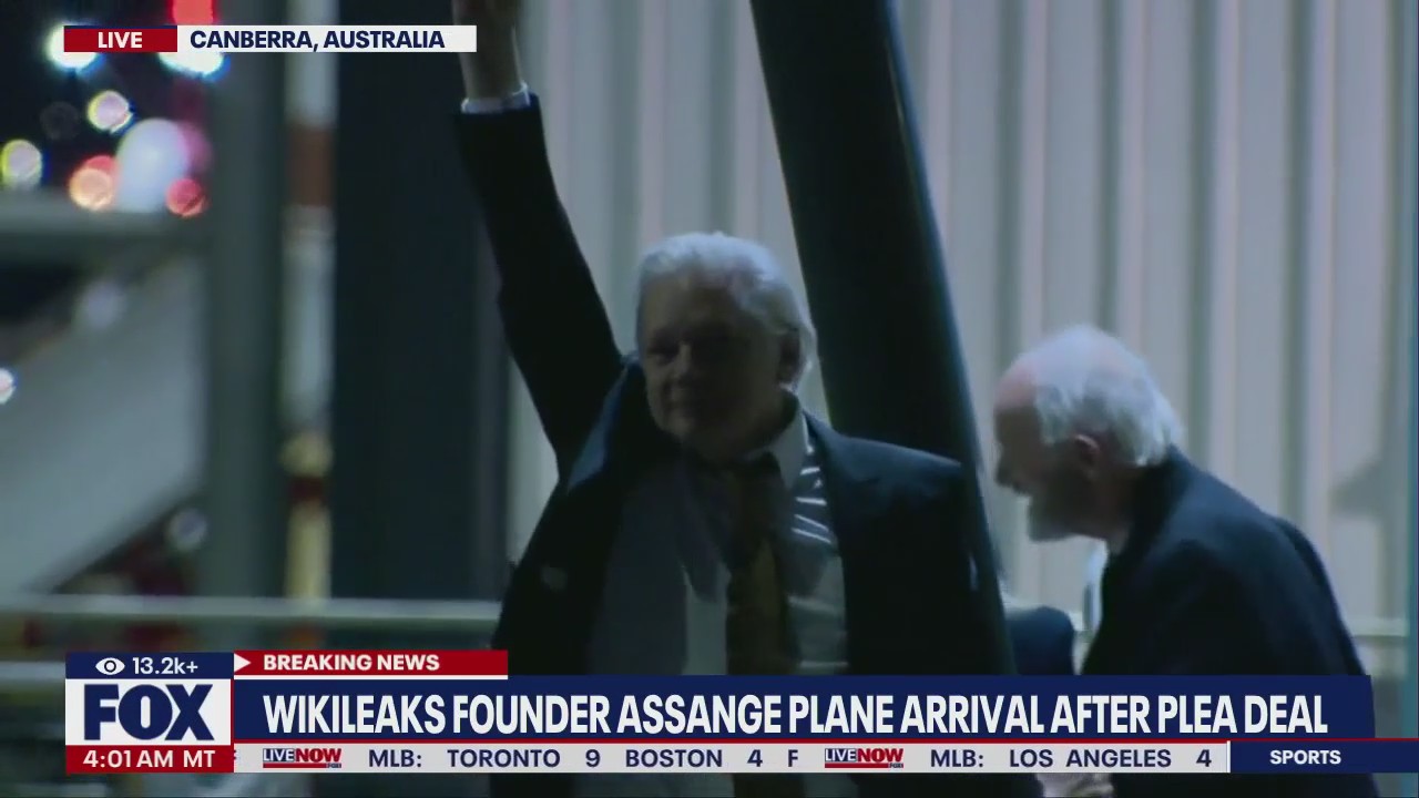 Assange arrives in Australia after plea deal