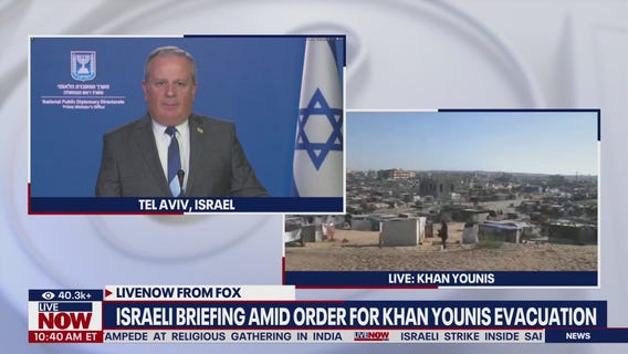 Israeli briefing amid Khan Younis evacuation