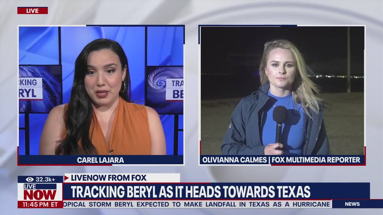 Tracking Beryl as it heads towards Texas