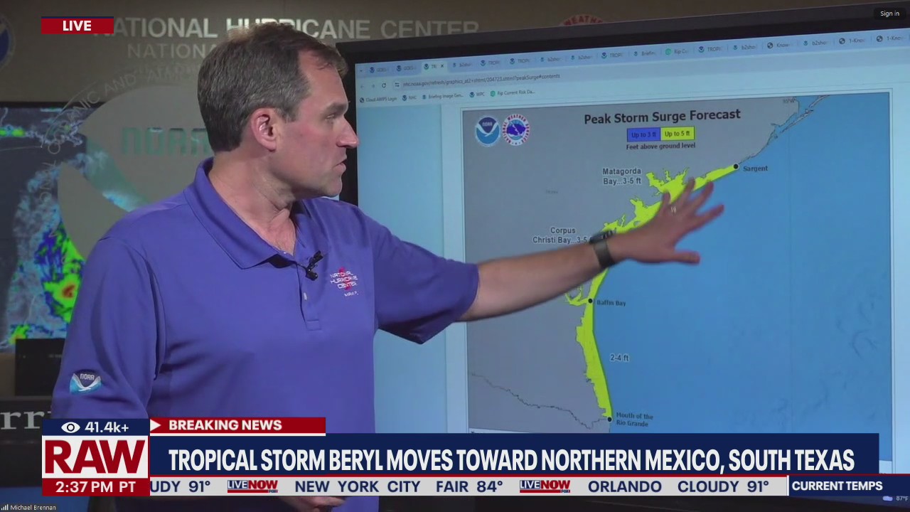 Tropical Storm Beryl weakens over Mexico, but forecast to re-intensify into hurricane