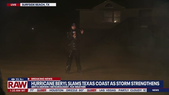 Beryl strikes Texas with hurricane-force winds