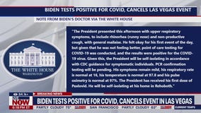 Biden tests positive for COVID, cancels event