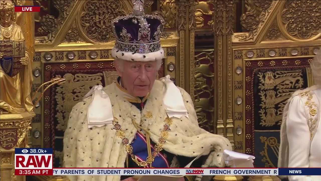 King Charles III speaks at opening of Parliament