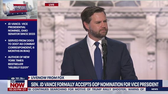 JD Vance accepts VP nomination at RNC