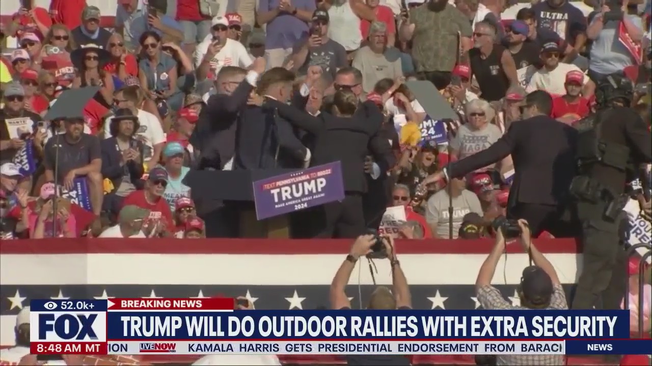 Trump to do outdoor rallies with extra security