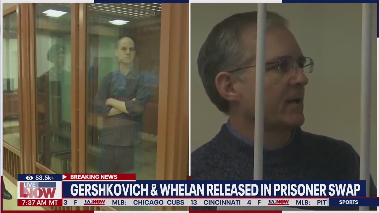 Prisoner swap: Russia frees Gershkovich, Whelan
