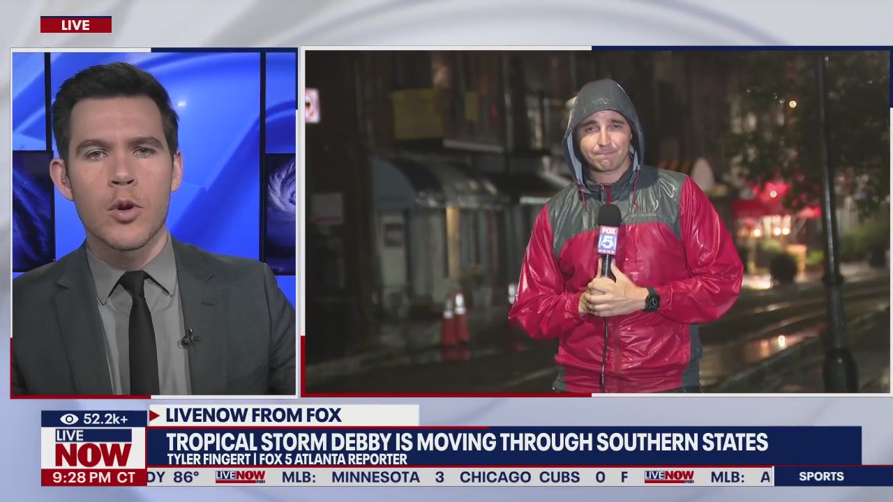 Tropical Storm Debby moves through southeastern US