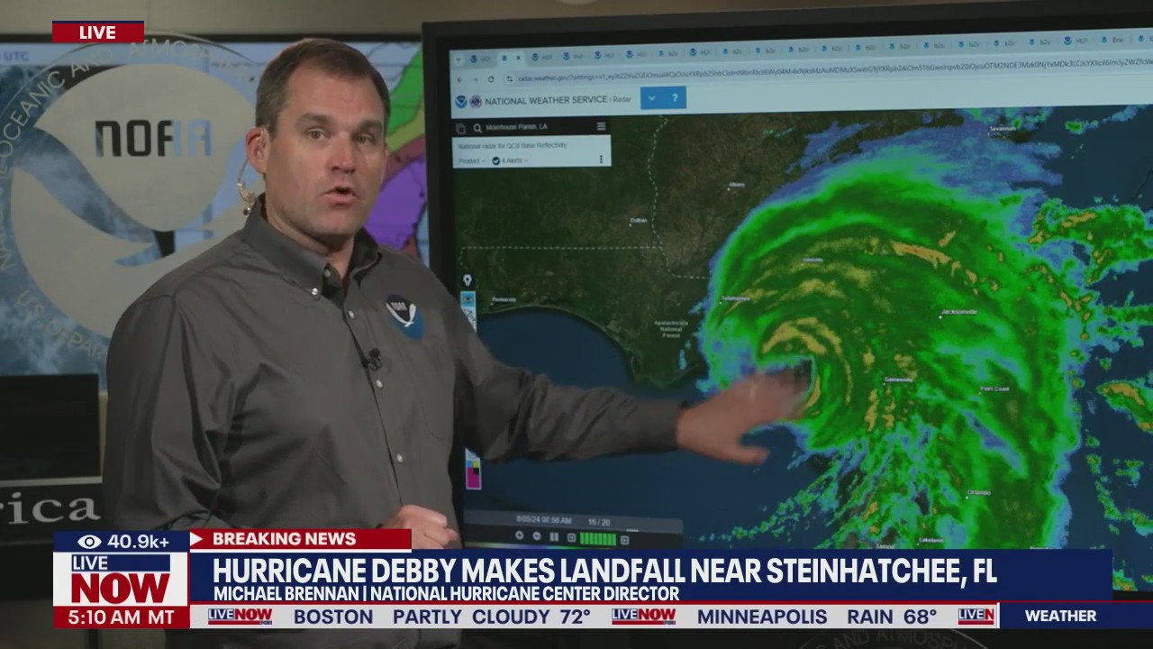 NHC update: Hurricane Debby makes landfall