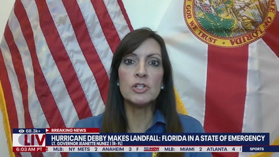 Lieutenant Governor Nu?ez gives Debby update