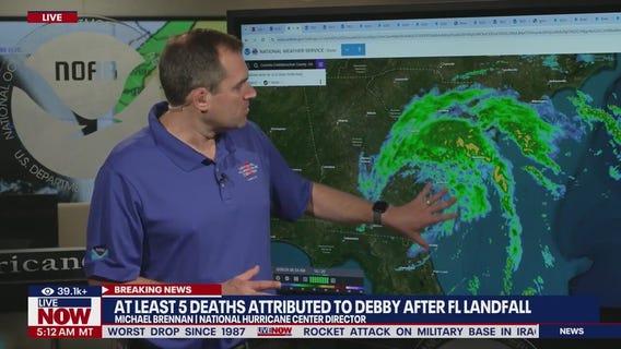 Continuing to track Tropical Storm Debby