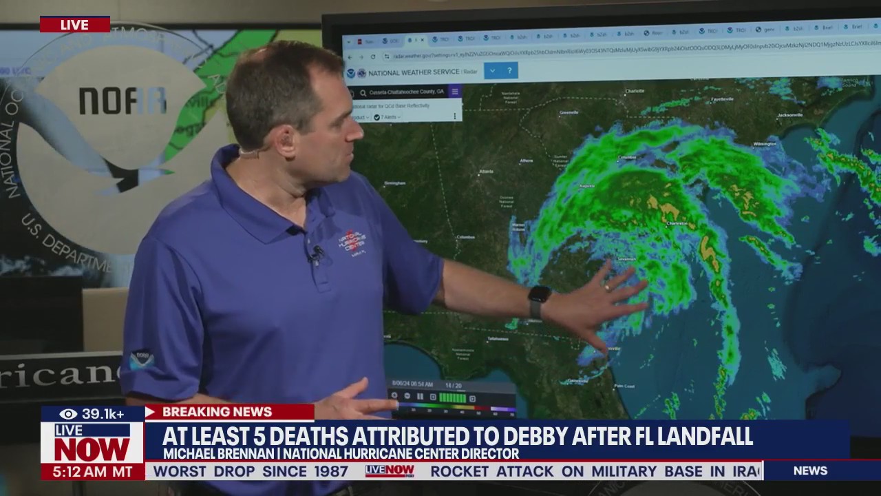 Continuing to track Tropical Storm Debby