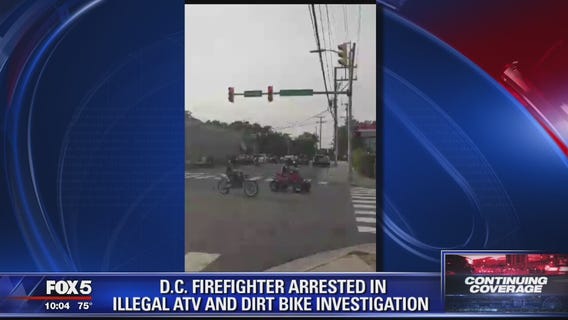 DC firefighter arrested for illegally riding ATV