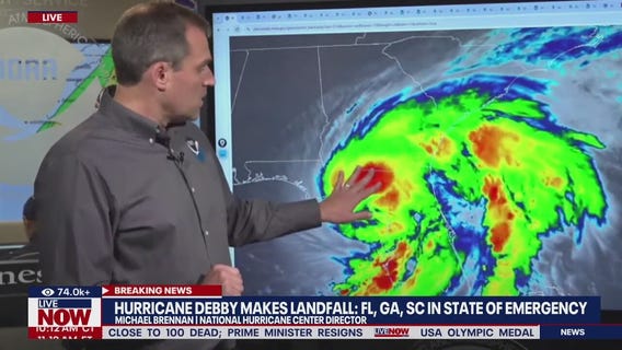 NHC: 11 A.M. Hurricane Debby update