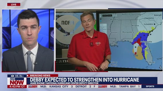 Tropical Storm Debby to strengthen into hurricane