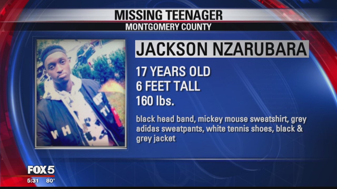 Teen from Rwanda reported missing in Montgomery County