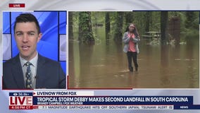 Debby makes second landfall in South Carolina