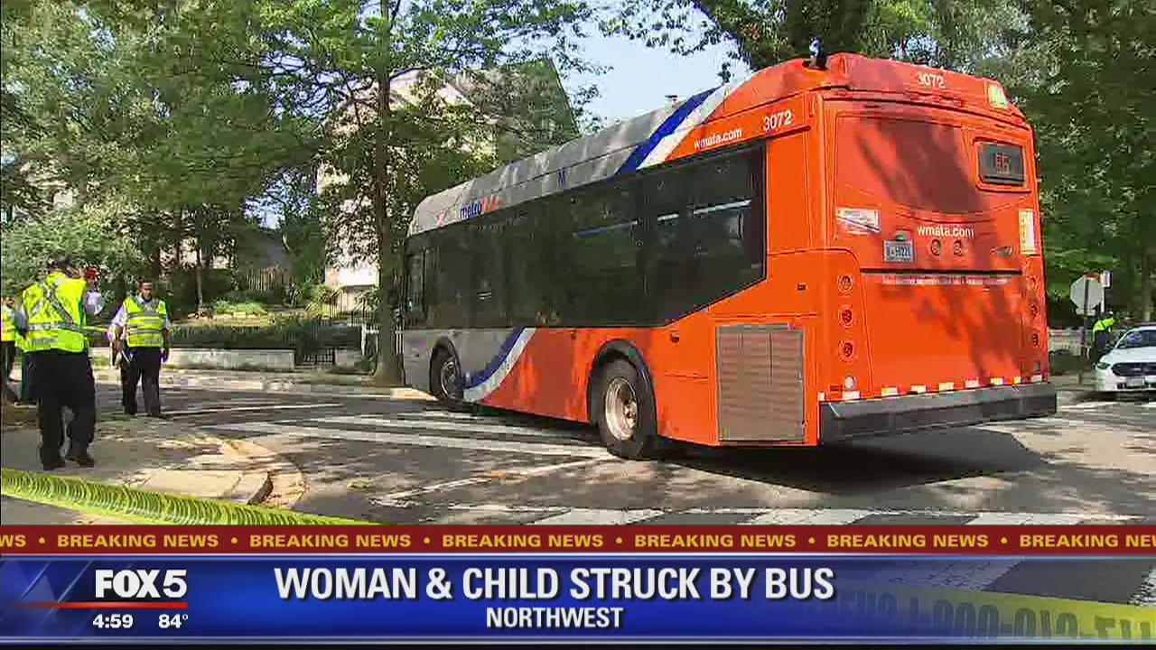 Woman, child struck by Metrobus in Northwest DC