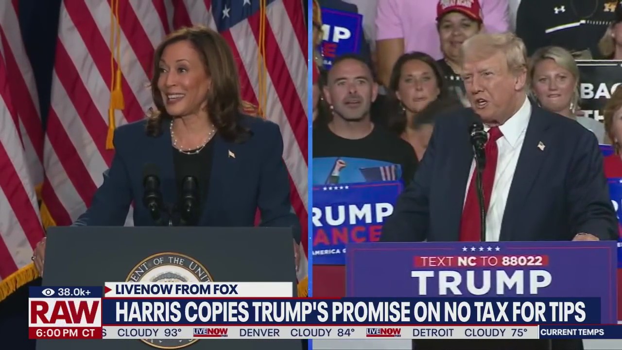 Harris echoes Trump in call to ban taxes on tips
