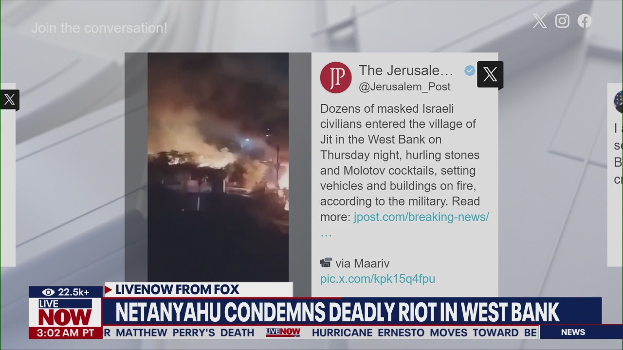 Israeli rioters torch West Bank village